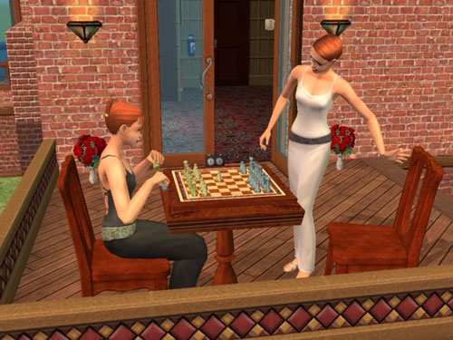Gina and Eleanor sit down to chess