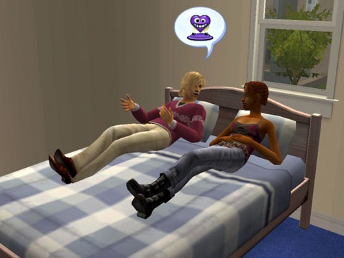George and Sheila discuss public woohoo while reclining on a bed