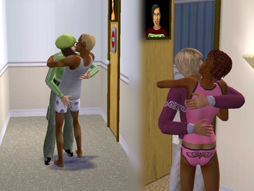 A montage of our two couples making out in the halls