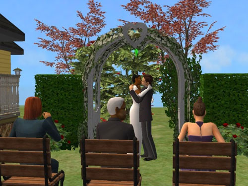 Randy and Regina marry under the arch